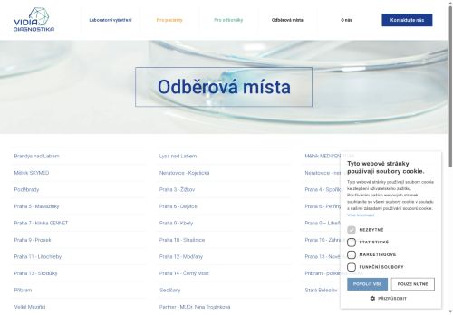 Zobrazit webové stránky Odběrová laboratoř - VIDIA-DIAGNOSTIKA, s.r.o.