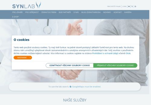 Zobrazit webové stránky Odběrová laboratoř SYNLAB