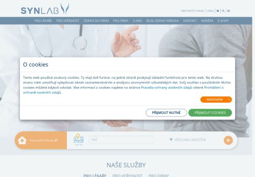 Zobrazit webové stránky Odběrová laboratoř SYNLAB