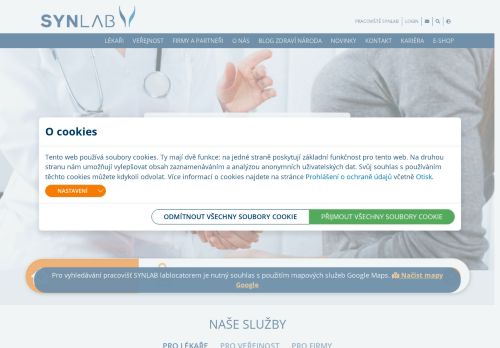 Zobrazit webové stránky Odběrová laboratoř SYNLAB