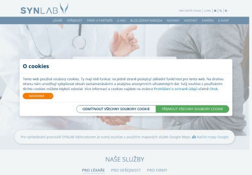 Zobrazit webové stránky Odběrová laboratoř SYNLAB