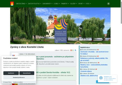 Zobrazit webové stránky Obecní úřad Kostelní Lhota