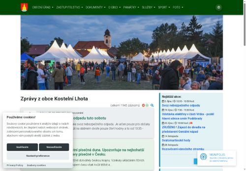 Zobrazit webové stránky Obecní úřad Kostelní Lhota