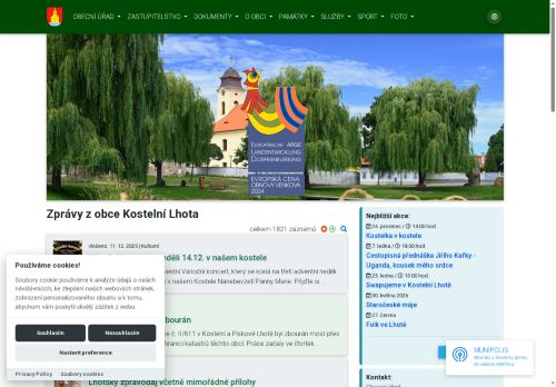 Zobrazit webové stránky Obecní úřad Kostelní Lhota