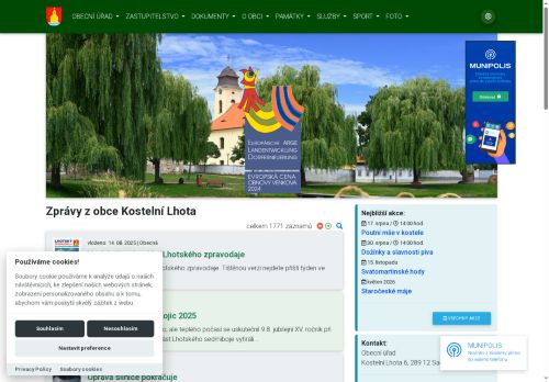 Zobrazit webové stránky Obecní úřad Kostelní Lhota