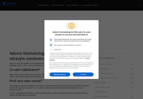 Zobrazit webové stránky Zubní klinika - Adonis Dental Neratovice - MUDr. Petr Kohout