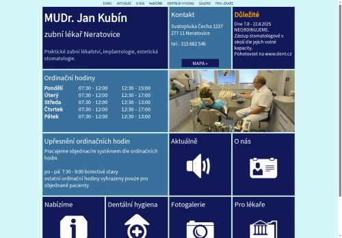 Zobrazit webové stránky Zubní ordinace - MUDr. Jan Kubín