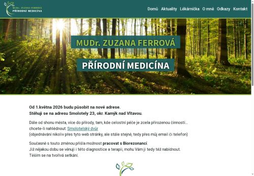 Zobrazit webové stránky ORL ambulance a homeopatie - MUDr. Zuzana Ferrová