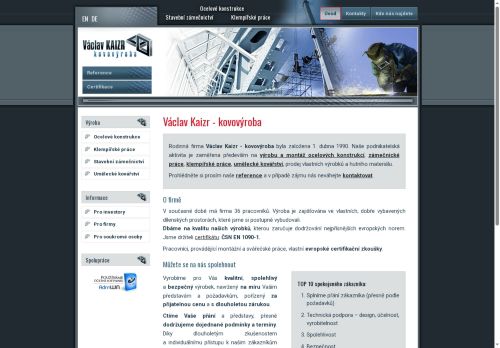 Webové stránky Václav Kaizr, Kladno
