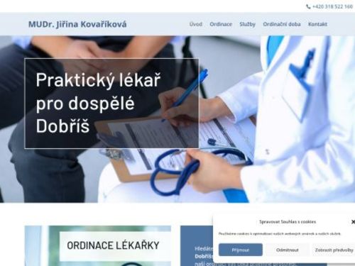 Praktický lékař pro dospělé - MUDr. Jiřina Kovaříková