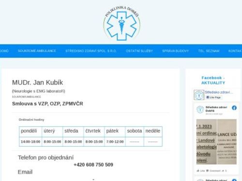 Neurologie s EMG laboratoří - MUDr. Jan Kubík