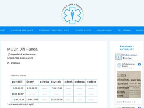Ortopedická ambulance - MUDr. Jiří Funda