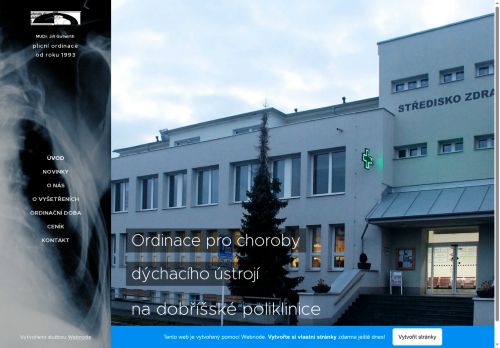 Zobrazit webové stránky Plicní ambulance - MUDr. Jiří Guthwirth, MUDr. Jindřich Kaňa