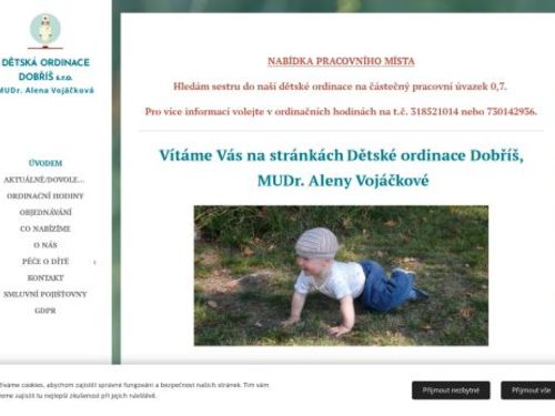 Praktický lékař pro děti a dorost - Dětská ordinace Dobříš s.r.o. - MUDr. Alena Vojáčková, MUDr. Jana Veselá