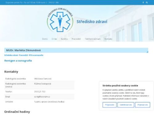 RTG a sonografie (ultrazvuk) - Středisko zdraví spol. s.r.o. - MUDr. Markéta Zikmundová