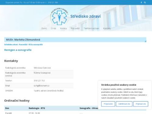 RTG a sonografie (ultrazvuk) - Středisko zdraví spol. s.r.o. - MUDr. Markéta Zikmundová