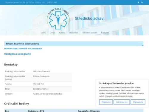RTG a sonografie (ultrazvuk) - Středisko zdraví spol. s.r.o. - MUDr. Markéta Zikmundová