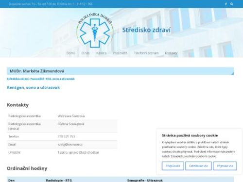 RTG a sonografie (ultrazvuk) - Středisko zdraví spol. s.r.o. - MUDr. Markéta Zikmundová