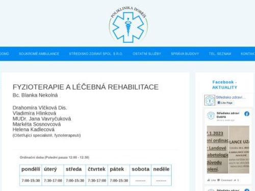 Fyzioterapie a léčebná rehabilitace - Středisko zdraví spol. s.r.o.