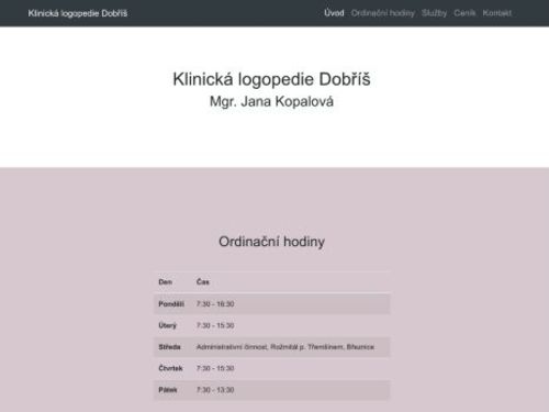 Klinická logopedie - Mgr. Jana Kopalová
