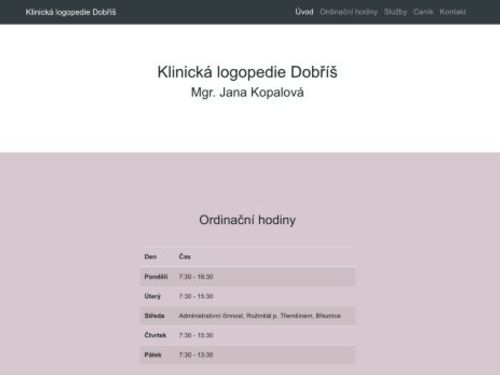 Klinická logopedie - Mgr. Jana Kopalová