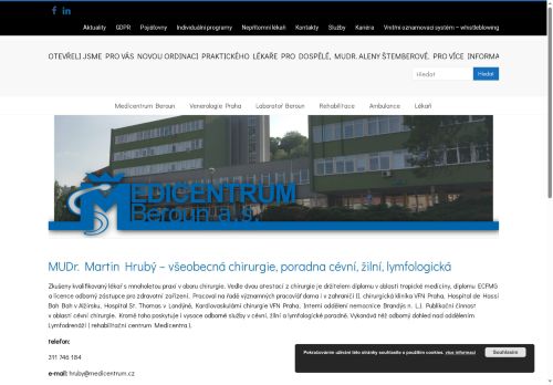 Zobrazit webové stránky Chirurgie Medicentrum Beroun - MUDr. Martin Hrubý
