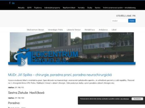 Chirurgie, poradna prsní, poradna neurochirurgická Medicentrum Beroun - MUDr. Jiří Spilka