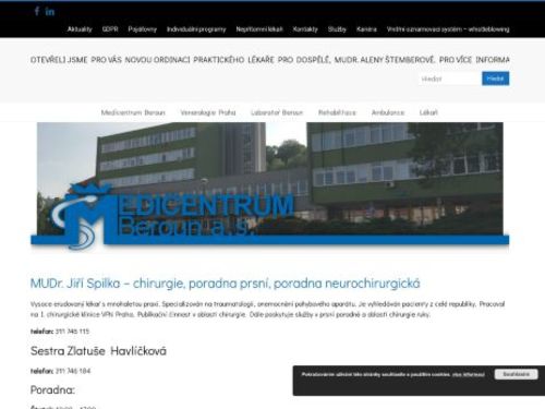 Chirurgie, poradna prsní, poradna neurochirurgická Medicentrum Beroun - MUDr. Jiří Spilka
