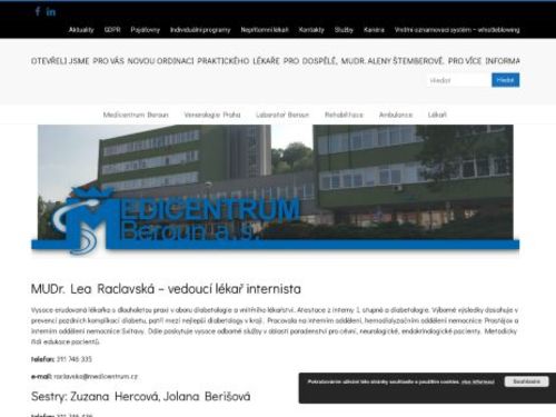 Diabetologie Medicentrum Beroun - MUDr. Lea Raclavská