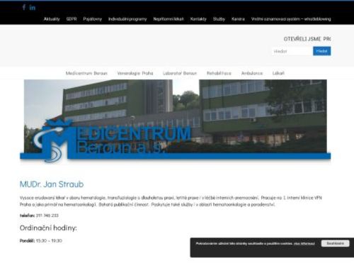 Hematologie Medicentrum Beroun - MUDr. Jan Straub