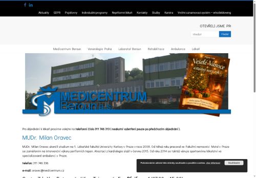 Zobrazit webové stránky Kardiologie Medicentrum Beroun - MUDr. Milan Oravec