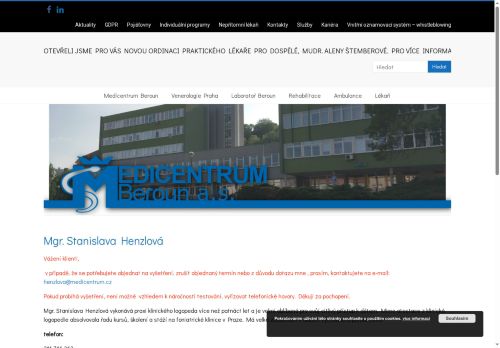 Zobrazit webové stránky Logopedie Medicentrum Beroun - Mgr. Stanislava Henzlová