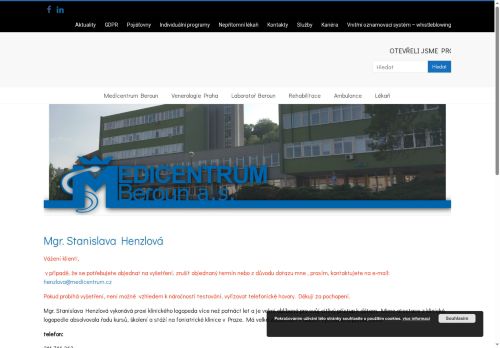 Zobrazit webové stránky Logopedie Medicentrum Beroun - Mgr. Stanislava Henzlová