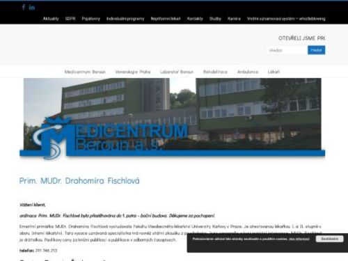 Nefrologie Medicentrum Beroun - Prim. MUDr. Drahomíra Fischlová