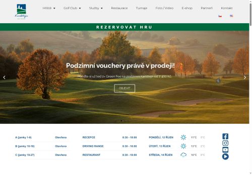 GOLF RESORT KARLŠTEJN a.s. nabízí práci na pozici Recepční v golfovém areálu  m/ž v obci Liteň