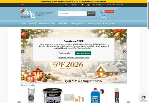 Zobrazit webové stránky VMD drogerie