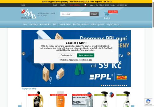 Zobrazit webové stránky VMD drogerie