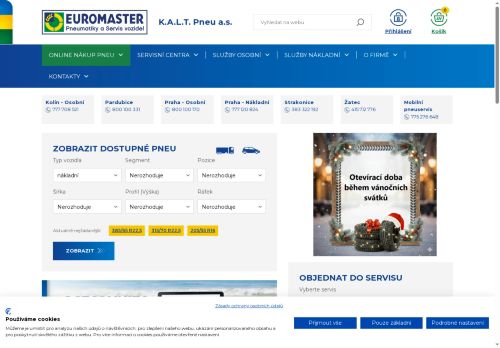 Webové stránky K.A.L.T. Logistic s.r.o., Kolín