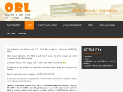 ORL Medicentrum Beroun - MUDr. Michaela Krechlerová