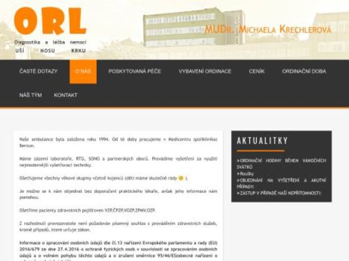 ORL Medicentrum Beroun - MUDr. Michaela Krechlerová