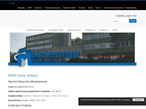Praktický lékař pro děti a dorost Medicentrum Beroun - MUDr. Anna Drsová
