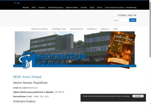 Zobrazit webové stránky Praktický lékař pro děti a dorost Medicentrum Beroun - MUDr. Anna Drsová
