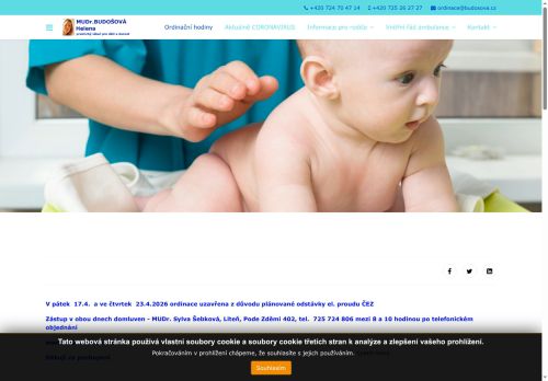 Zobrazit webové stránky Praktický lékař pro děti a dorost Medicentrum Beroun - MUDr. Helena Budošová