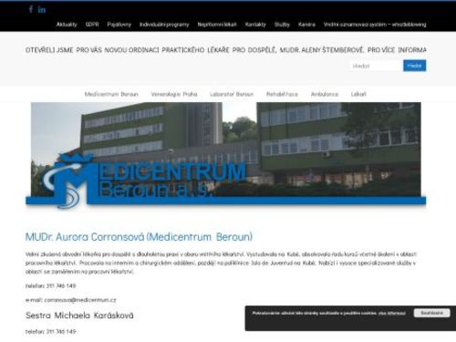 Praktický lékař pro dospělé Medicentrum Beroun - MUDr. Aurora Corronsová