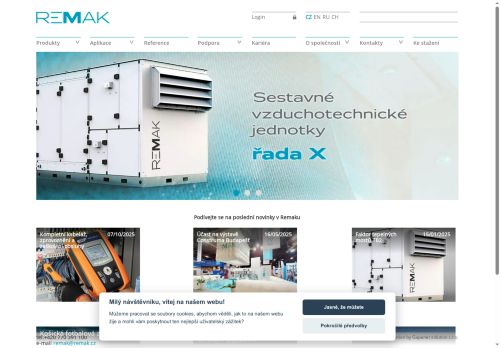 Webové stránky REMAK a.s., Praha