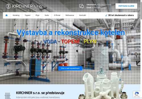 Webové stránky KIRCHNER s.r.o., Prostějov