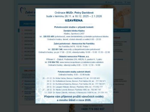 Zubní ordinace - MUDr. Petra Davidová