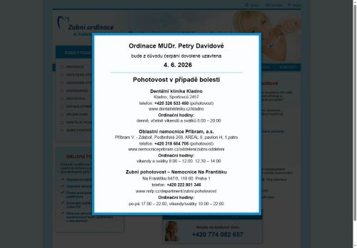 Zobrazit webové stránky Zubní ordinace - MUDr. Petra Davidová