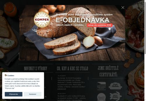 Zobrazit webové stránky KOMPEK, kombinát pekařské a cukrářské výroby, spol. s r.o.