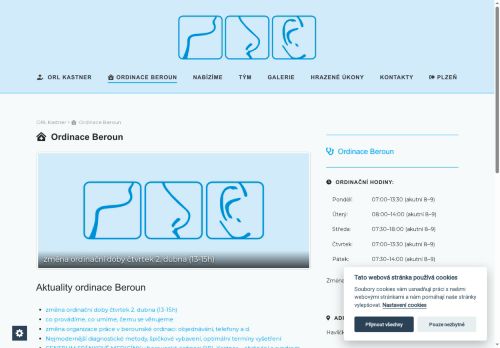 Zobrazit webové stránky Ušní, nosní, krční ambulance Kastner s.r.o. (ORL) - MUDr. Eva Kastnerová, MUDr. Jan Kastner